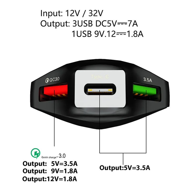 QC3.0 автомобильное зарядное устройство для телефона один трех двойной USB быстрая