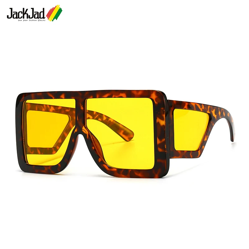 

Солнцезащитные очки JackJad женские, Модные Винтажные классические, большие, квадратные, стильные, защита от ультрафиолета, брендовые дизайнерские, PR18WS, 2021