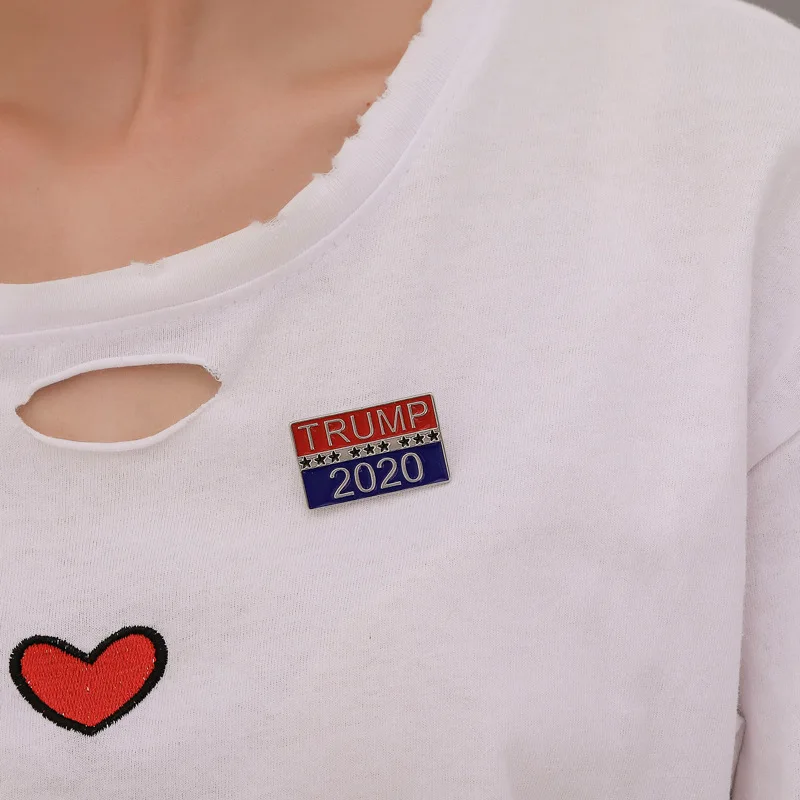 Брошь в стиле американских выборов с креативным буквенным принтом trump 2020 мужской