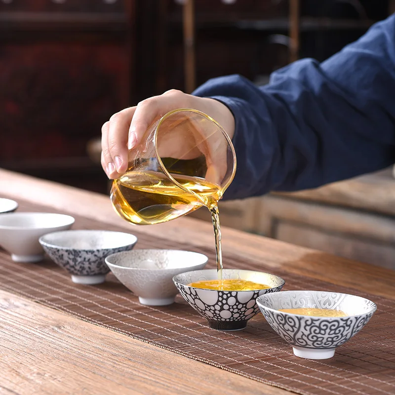 75ml Tea Cup Ceramic Bowl Vintage 999 Silver Porcelain Teacup Small Puer Bowls Teaware Drinkware Container Decoration | Дом и сад