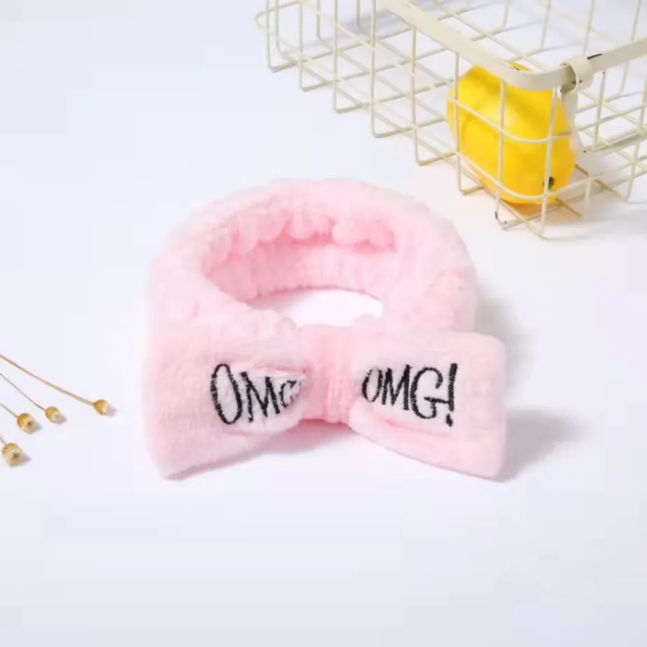 

2020 new omg coral letter watch washing face hair bands for women headwear headwear bands headwear hair accessories for hair
