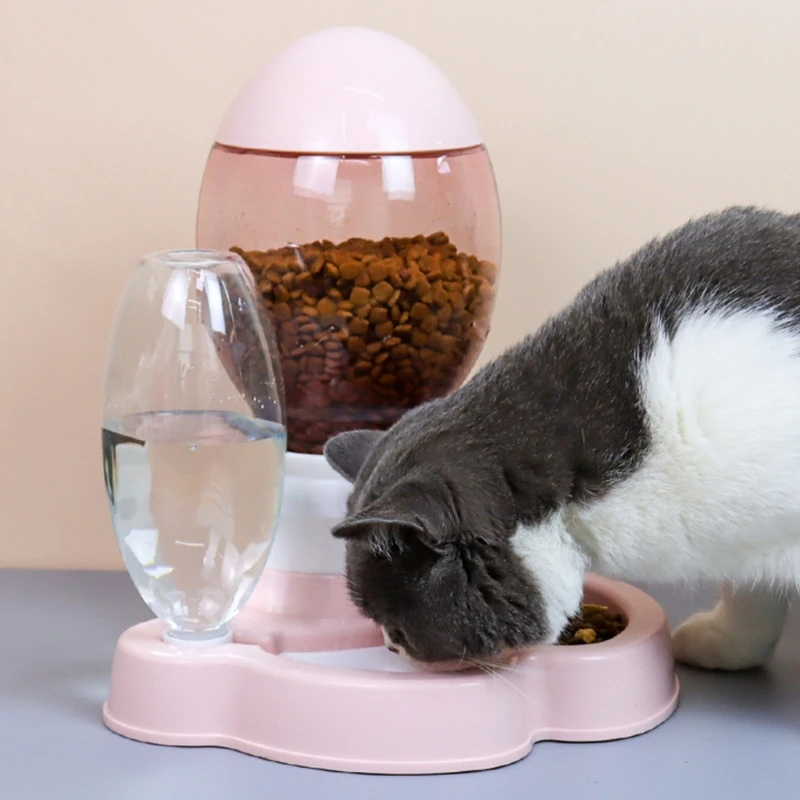 

Pet Bowl Fountain Automatic Water Food Feeder Dispenser Container for Cats Dogs