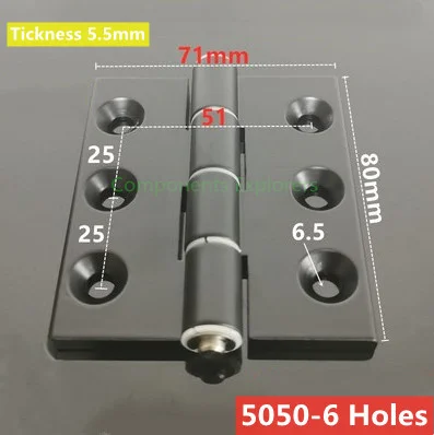 

1/4/6 отверстий Seiko петля 4545 5050 готовые алюминиевые петли для окон, дверных петель, соединитель черного или серебряного цвета