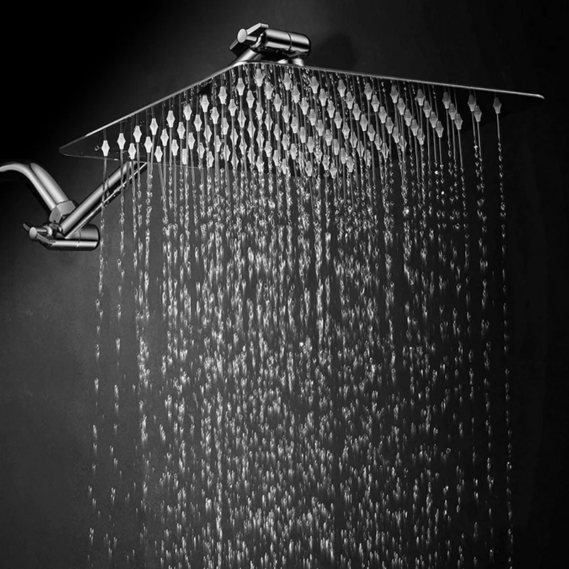 

10 Inch Shower Head Rainfall Shower Overhead Shower Built-In 304 Stainless Steel High Pressure Top Spray Shower Head