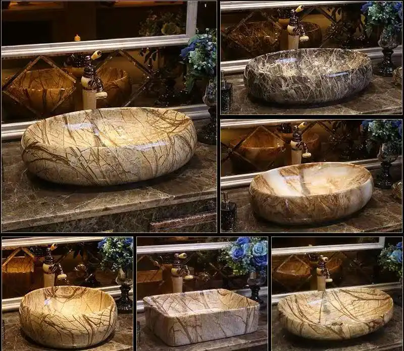 Американский стиль искусство столешница умывальник керамическая ванная