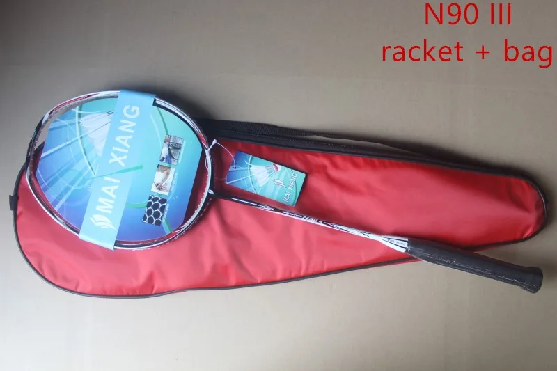 N90 3 red bag N90IV ракетки для бадминтона nano углеродистая Высококачественная N90III N90-4 ракетка для бадминтона - Цвет: N90 3 red bag