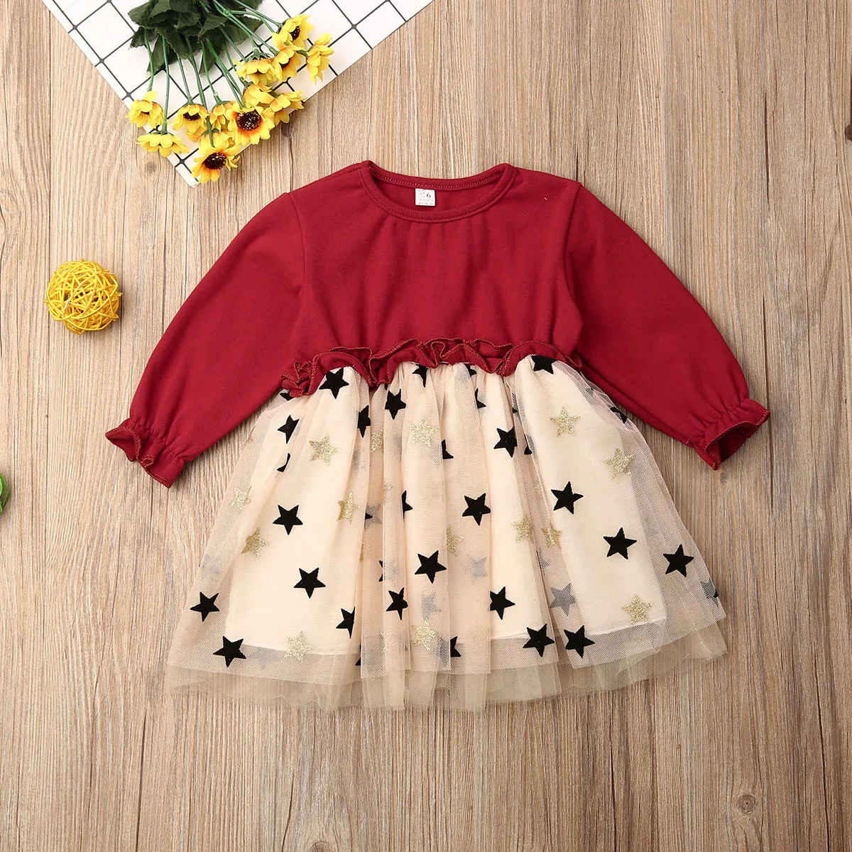 Новинка 2019 года Лидер продаж детское платье с длинными рукавами для маленьких