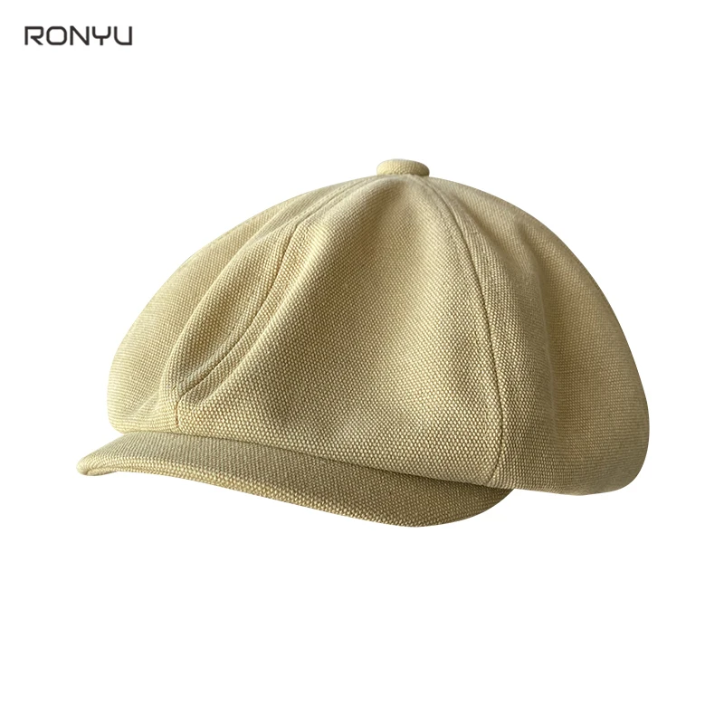 

Men brand hat retro literature and art blue octagonal hat cowboy Cap male gentleman autumn and winter women's newsboy hat BJM22