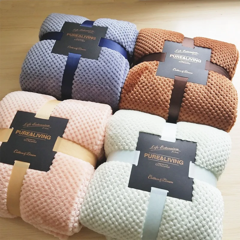 Мягкое теплое Сетчатое одеяло из кораллового флиса для путешествий Фланелевое