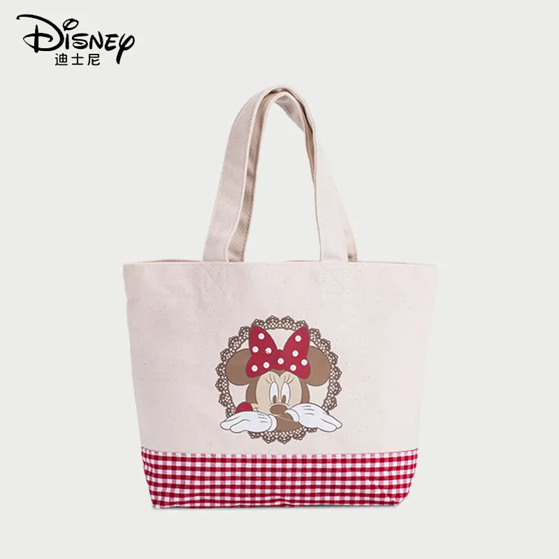 Женская сумка Disney Mickey Minnie Большая вместительная Холщовая Сумка на плечо
