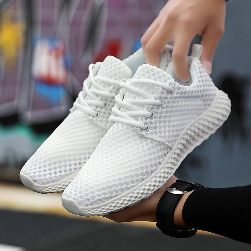 2021 Men Tennis Shoes Fashion Breathable Comfortable Fitness Walking Sneakers Male Lace-up Athletic Trainers Outdoor Sport Shoes