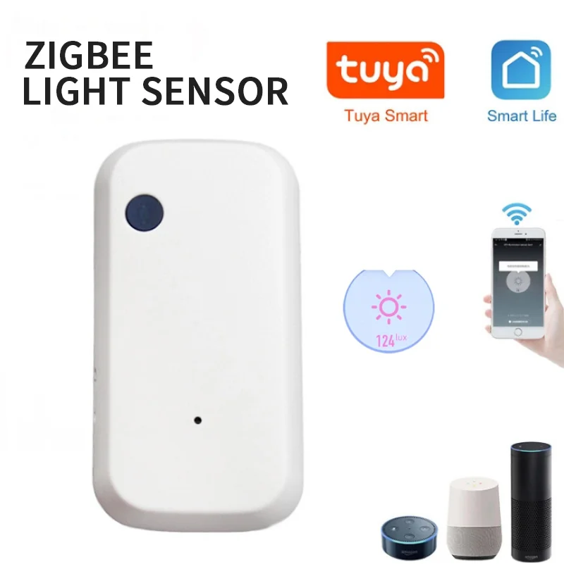 

Tuya Zigbee светильник Сенсор умный дом WI-FI освещенность Сенсор Tuya/приложение Smart Life дистанционного Управление Смарт WI-FI Яркость Сенсор