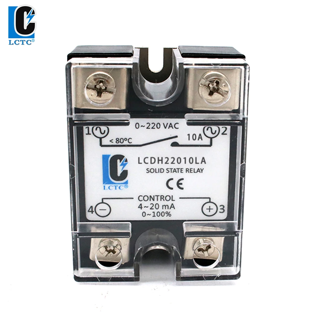 Однофазное твердотельное реле регулятора напряжения 0-5 в 0-10 4-20 мА SSR-1VD/VF/LA 10A-120A |