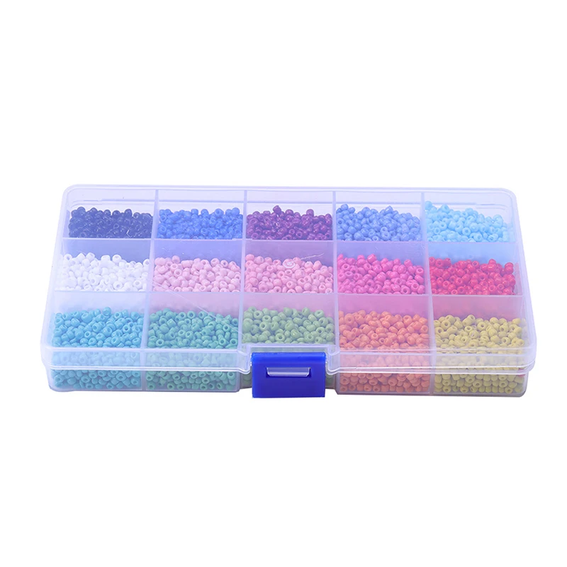 

7500PCS Glass Seed Beads Charm Czech Beads Small Jewelry Beads DIY Bracelet Necklace For Jewelry Making Accessories 15 Colors