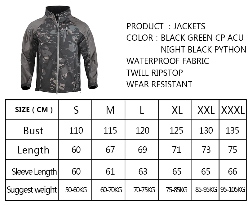 

Military Field Bomber Jacket Men Tactical Airsoft Shark Skin Soft Shell Army Clothes Windbreaker Jackest Flight Pilot Hood Coat
