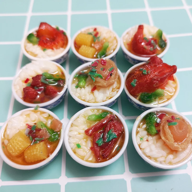 rice 2 шт. 1:6 весы кукольный домик миниатюрные Chinses кухня десерт лапша кукла еда Miniatura blyth bjd кукла кухонные аксессуары - Цвет: rice