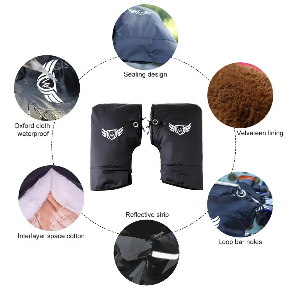 Новинка 2020 зимние перчатки на руль мотоцикла/скутера ветрозащитные