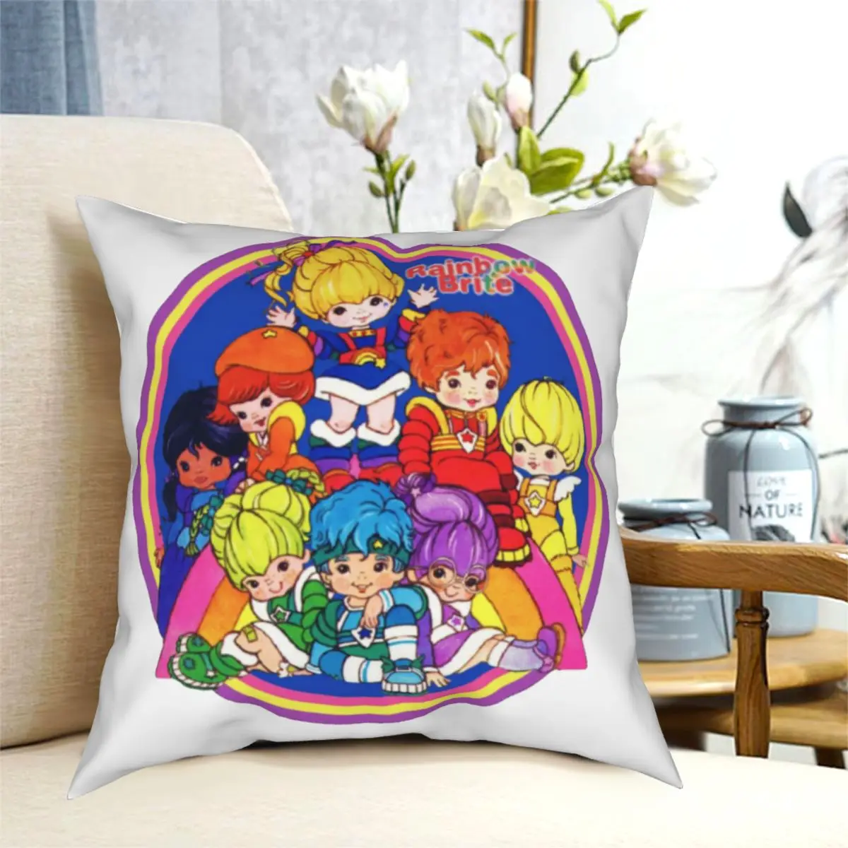 Квадратная подушка Rainbow Brite Girl Pride чехол 80-х годов ретро мультяшный для подушки
