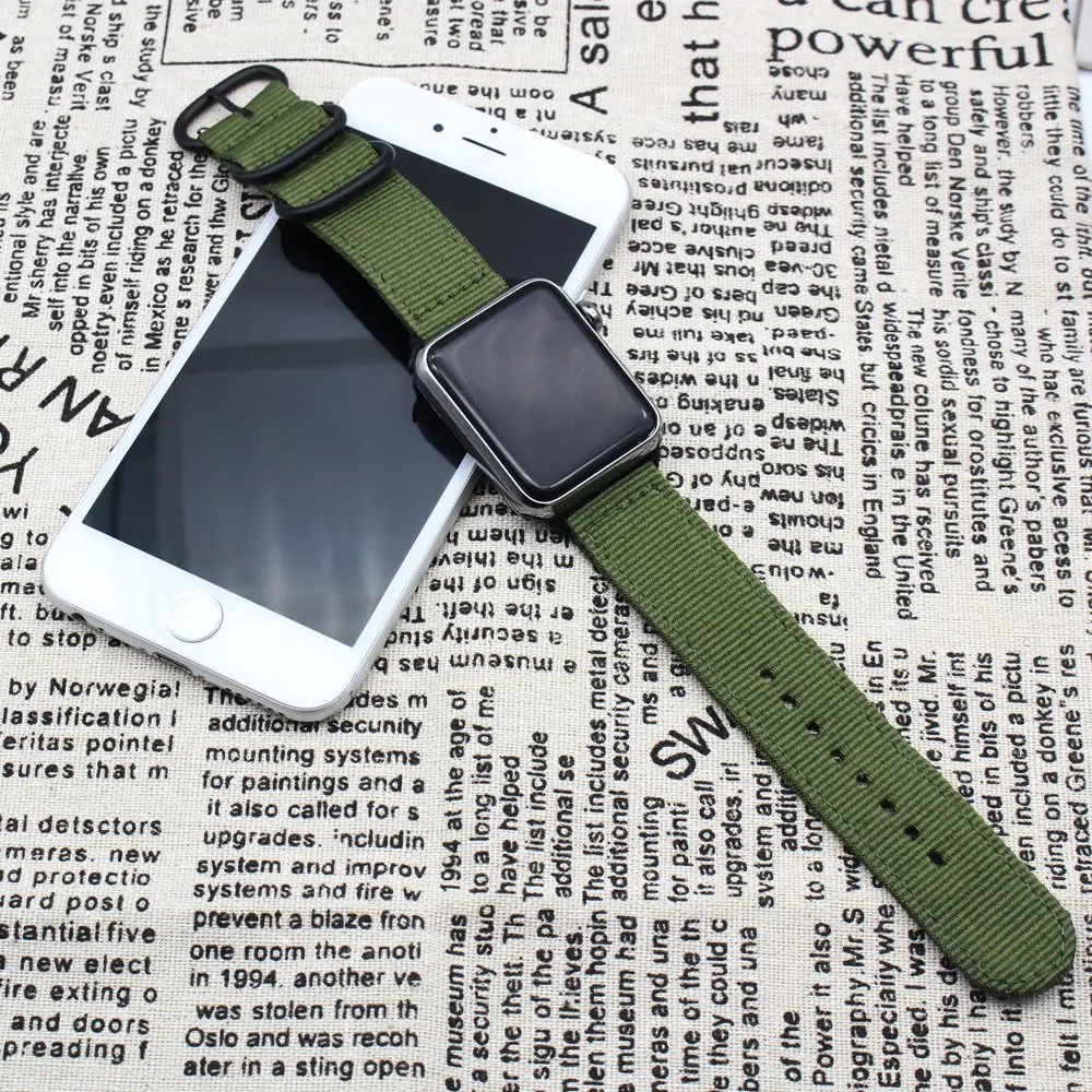Ремешок NATO для Apple watch 4 5 band 44 мм 40 мм iWatch band 42 мм 38 мм спортивный нейлоновый браслетный ремешок для часов Apple watch 4 5 3 42/38 мм