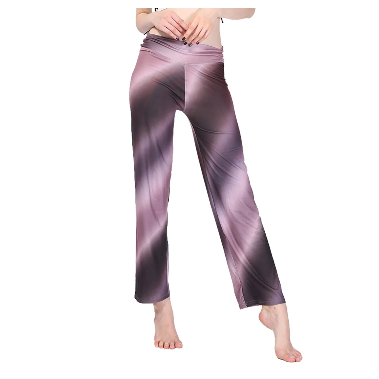 

Sagace 2021 New Yoga Pants Women's Gradient High Waist Stretch Strethcy Fitness Leggings Length Active Pants