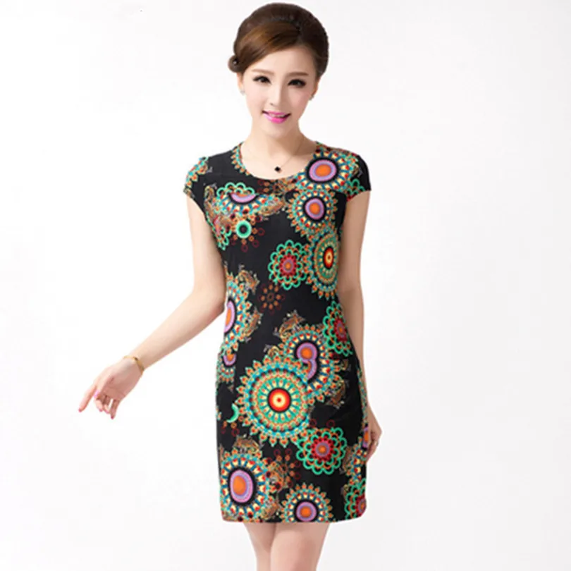 2019 Для женщин летнее платье Повседневное плюс Размеры Тонкий туника молочные