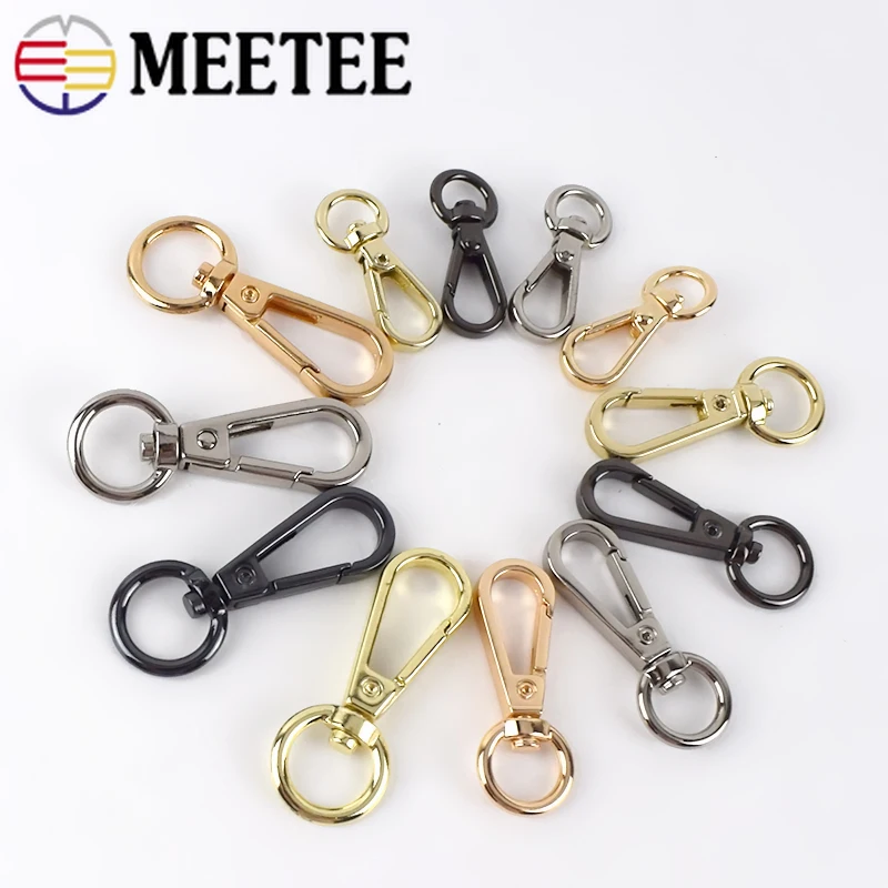 Meetee 10 шт. ID 8/10/13 мм металлическая пряжка для чемоданов и сумок язычок-зажим