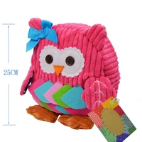 soft plush backpack toys for toddler kids 0 12 24 months cute cartoon owl frog backpacks for infant boy girls xmas birthday gift