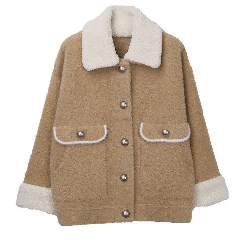 

2019 Autumn Winter Women New Faux Mink Soft Sweaters Knitted Cardigan Coat Female Warm Thicken Jacket Tricot Sweater Jacket Z73