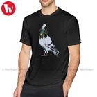 Футболка Techno, футболка Techno Pigeon, мужская Милая футболка, графическая хлопковая футболка с коротким рукавом, модная футболка большого размера