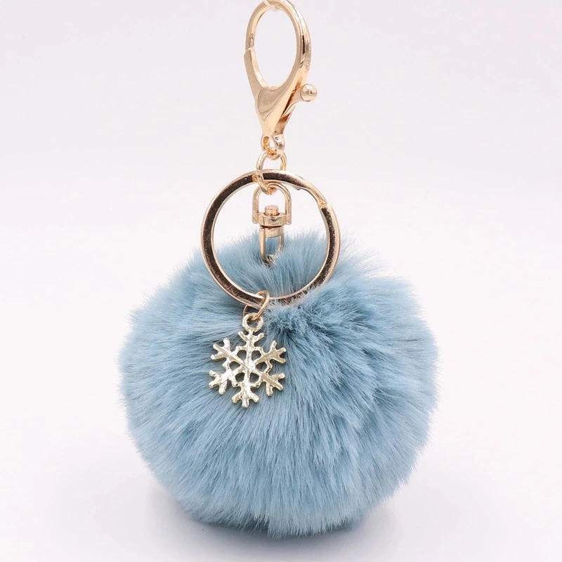 

Fur Pom Pom Snow Furry Ball Keychain Faux Fur Keychain Porte Clef Pom-pom De Fourrure Fluffy Bag Charms Rabbit Keychain Keyring