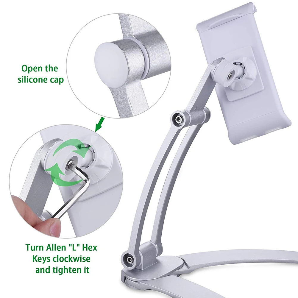 Универсальный настенный кронштейн для планшета IPad кровати складной алюминиевый