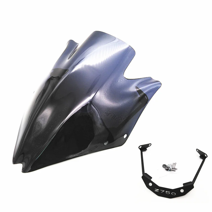 

Motorbike Windshield Windscreen w/Bracket High Quality Smoke Clear For Z750 Z750R Z 750 2007-2008-2009-2010-2011-2012