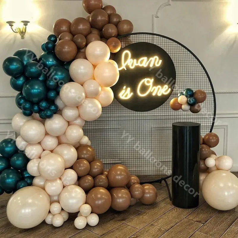 127 шт Пастель воздушные шары гирлянды двойной утка синего цвета на день