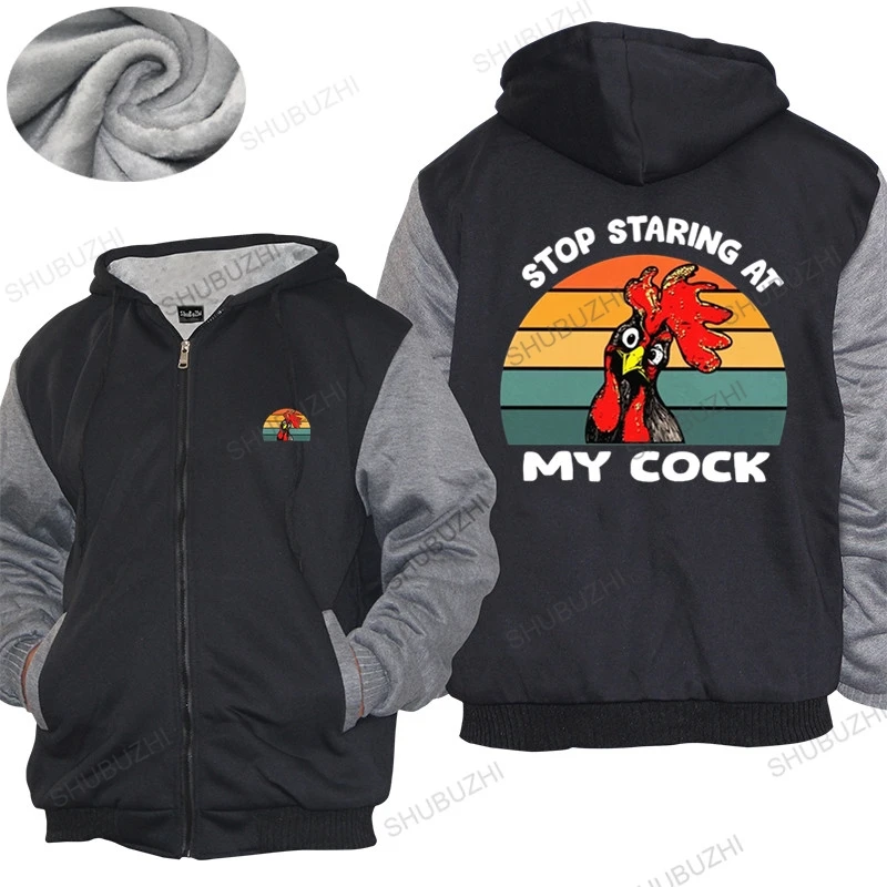 

Male shubuzhi warm coat Stop Staring At My Cock thick hoody Men Awesome Soft Cotton hoodies Fashion Unisex jacket Euro Size