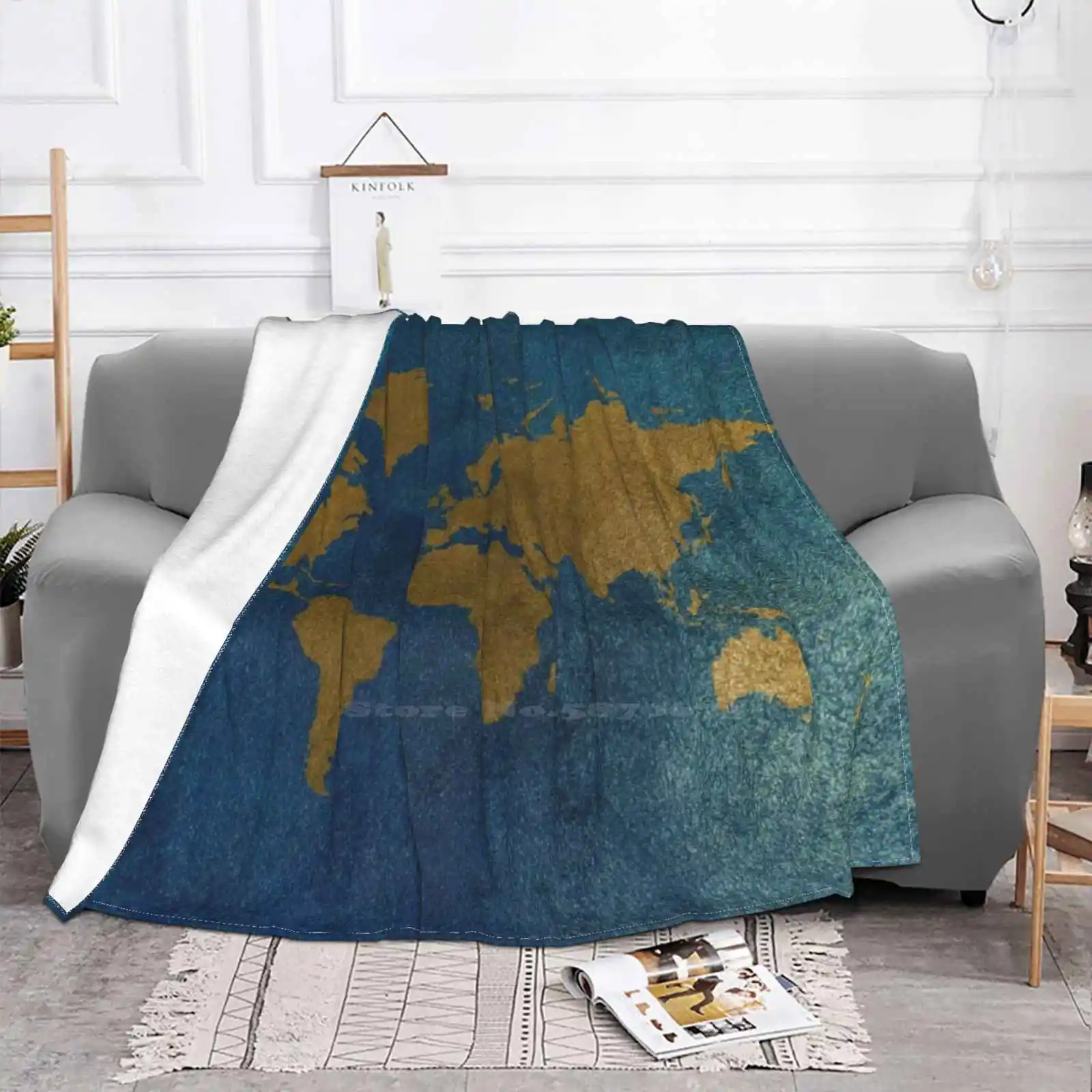 Роскошная золотая карта мира раньше кемпинг автомобиль самолёт путешествия