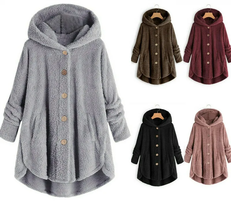 

Women Hoodies Plus Size Faux Fur Coats Furry Long Female Hooded Fluffy Coat Faux Fur Coat Jacket Cozy Fluffy Jackets Coats 5XL