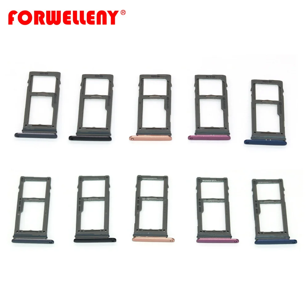 Держатель для Micro Sim карты SAMSUNG Galaxy S9 / PLUS G960 G965 слот лотка сменные адаптеры черный