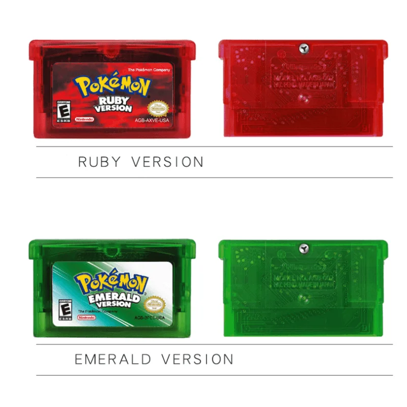 Видеоигра Pokemon изумрудная серия NDSL GB GBC GBM GBA SP Классическая коллекция цветная