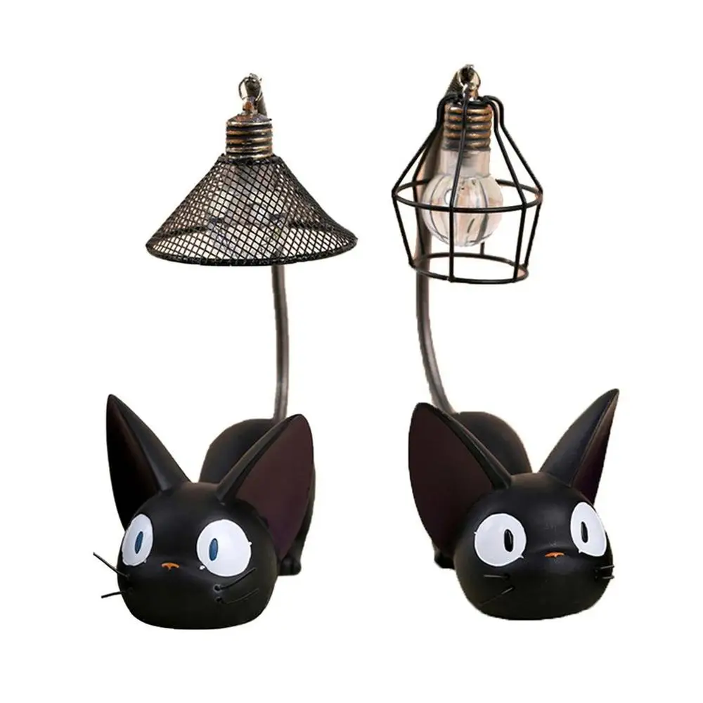 Творческий смолы светодиодный ночной Светильник милый кот животных светильник