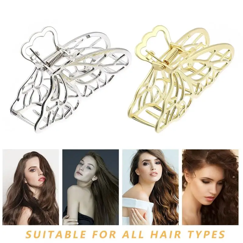 

2pcs Beautiful Exquisite Butterfly-shaped Hair Clips Hair Claws Hairpins for Girls Women