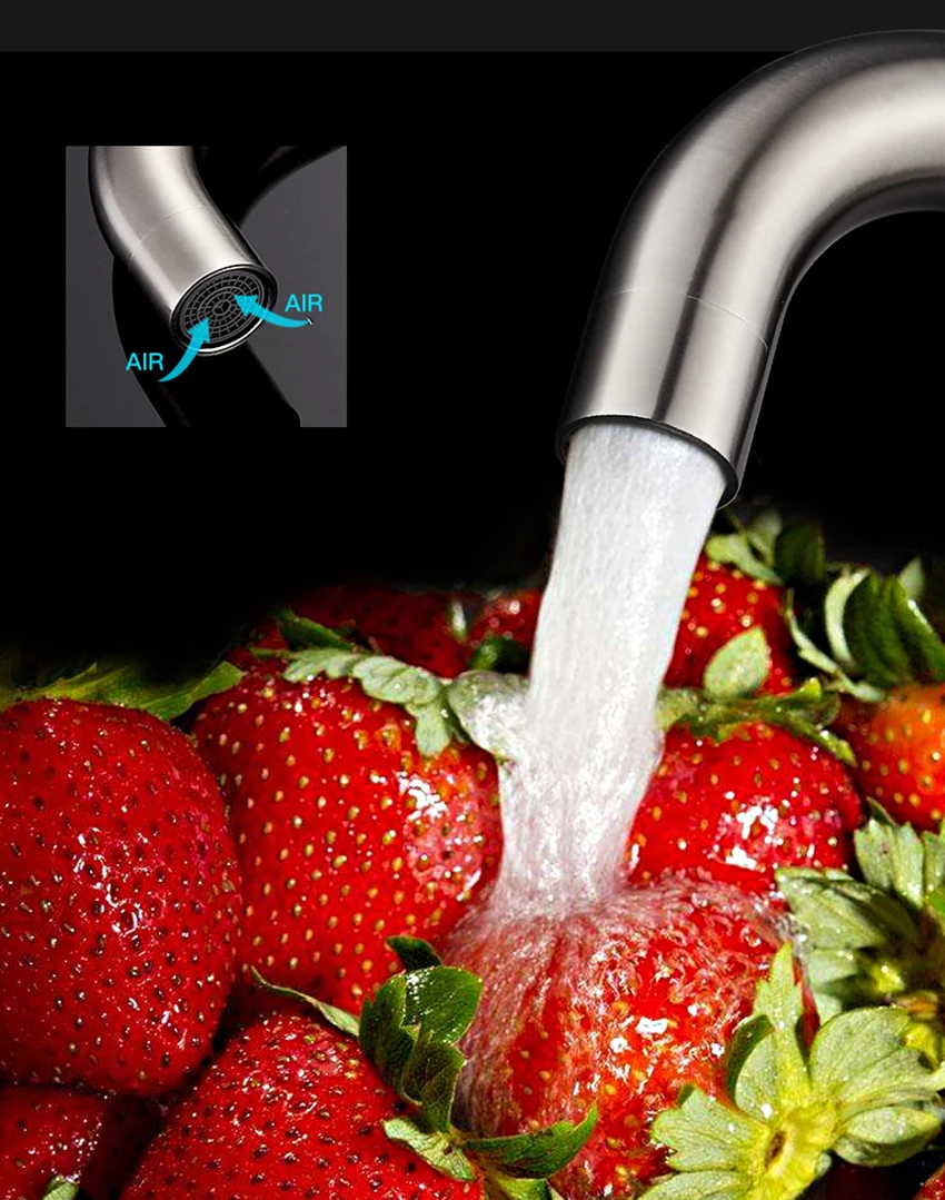 Кухонный кран из нержавеющей стали для холодной и горячей воды 360 градусов Поворотный кран для раковины складной кран подходит для внутреннего Открывания Окна
