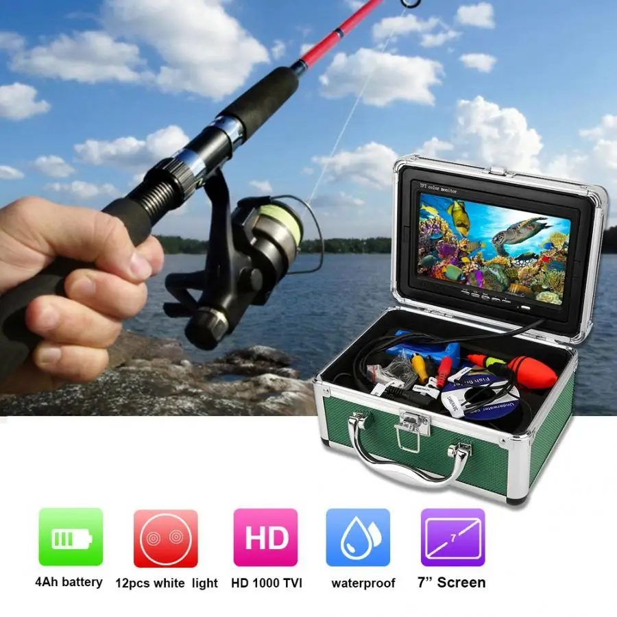 Подводная камера для рыбалки рыбопоисковый прибор монитор 7 дюймов 1000 ТВЛ
