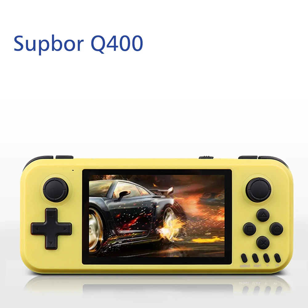Ретро портативная игровая приставка Q400 с HDMI-выходом и поддержкой Supbor. Поддерживает до 4 игроков. Система Retro Arch.