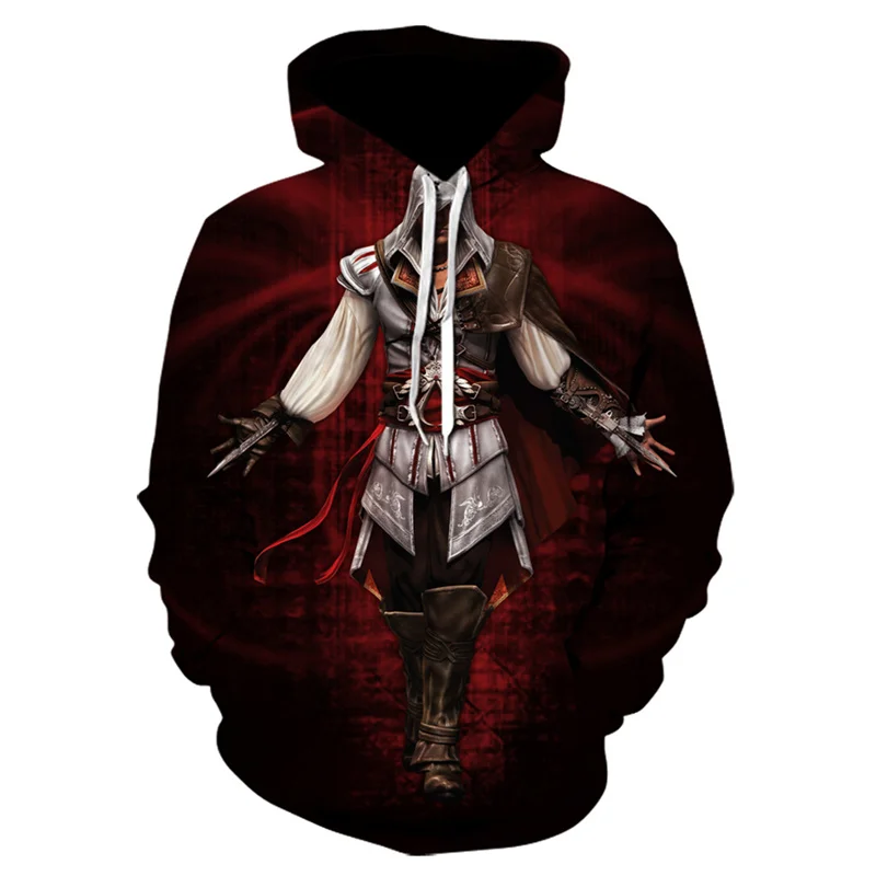 

2021 men's assassin creed game 3D Hooded Sweatshirt men's casual hooded men's autumn winter fashion Sweatshirt