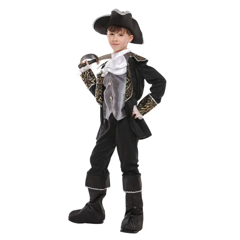 

Halloween Costumes for Boys Royal Pirate Captain Costume Fancy Carnival Party Dress Up Cosplay Set for Boy Kids