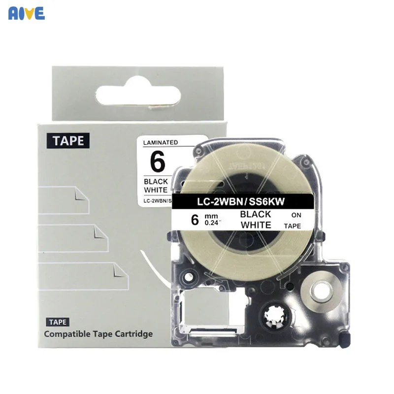 Aive 6 мм ленты для этикеток SC6YW совместимые с EPSON LW 700 600P 1000P Z900 K400 kingjim SR230C SR530C принтер