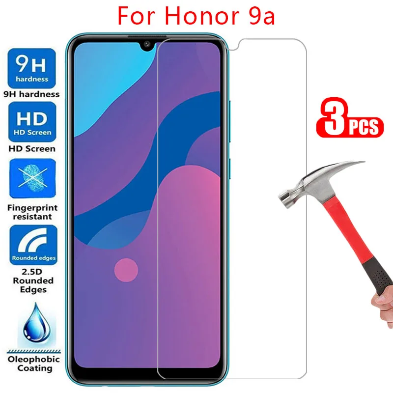 

protective tempered glass for huawei honor 9a screen protector on honor9a honer onor hono 9 a a9 6.3 safety film honer9a onor9a