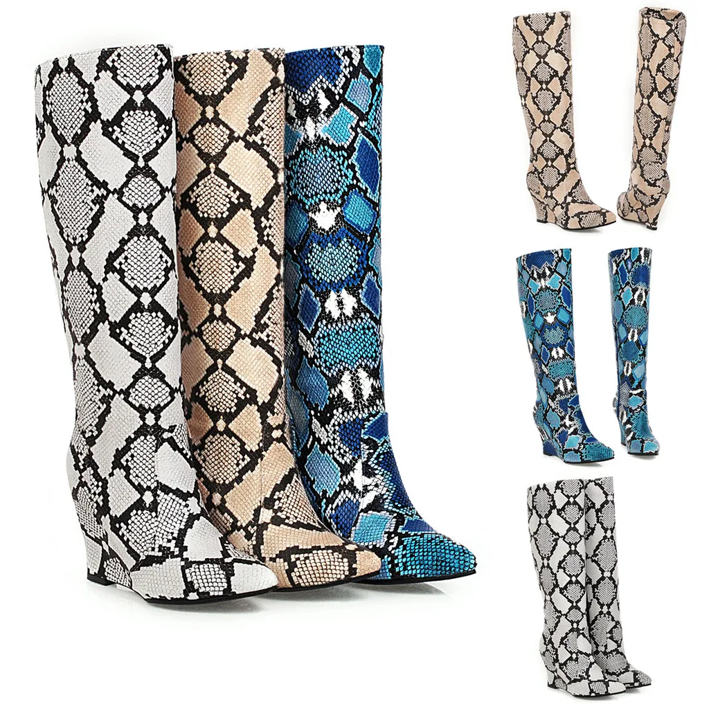 2020 г. Весна зима новые женские кожаные туфли на танкетке с острым носком без