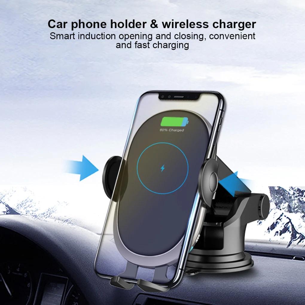

Phone Holder Air Outlet Car Phone Charging Pad Adjustable Mobile Charger Bracket