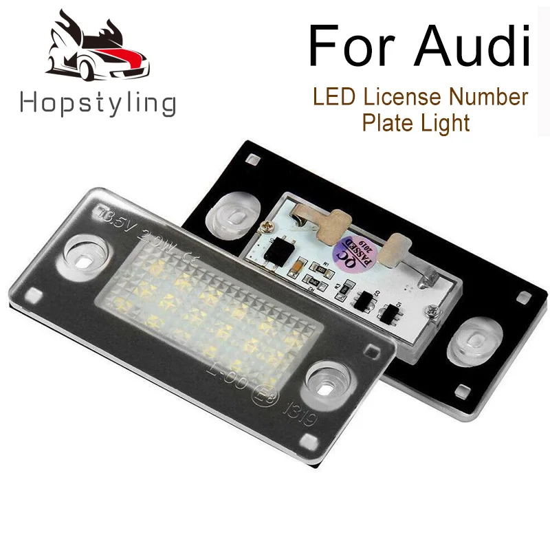 

2PCS For AUDI A4/S4 avant 1994-2001 RS4 B5 A3 8L 1996-2003 White Car LED Number Plate Light Auto License Plate Lamp Error Free